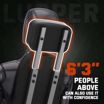 Lusper Adjustable Weight Bench Foldable - 660 Lb Stable Workout Bench, Extended head and neck protection design, 3 Sec Fast Folding Multi-Purpose for Full Body Workout