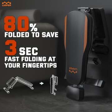 Lusper Adjustable Weight Bench Foldable - 660 Lb Stable Workout Bench, Extended head and neck protection design, 3 Sec Fast Folding Multi-Purpose for Full Body Workout