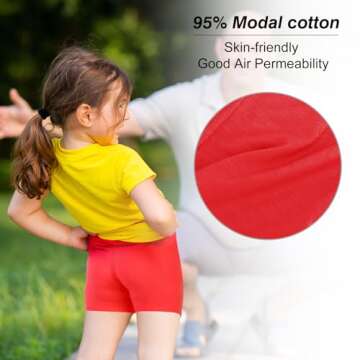 HOLLHOFF 12 Pack Girls Dance Shorts 2-3T, 12 Color Toddler Shorts for Girls Bike Short Cartwheel Short Breathable and Safety for Playgrounds and Gymnastics Multi