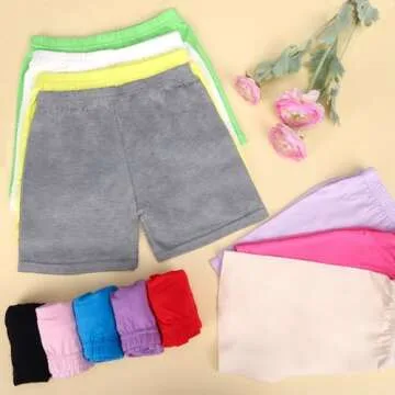 HOLLHOFF 12 Pack Girls Dance Shorts 2-3T, 12 Color Toddler Shorts for Girls Bike Short Cartwheel Short Breathable and Safety for Playgrounds and Gymnastics Multi