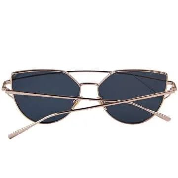 MERRY'S Fashion Women Cat Eye Sunglasses Coating Mirror Lens Sun glasses UV400 S7882