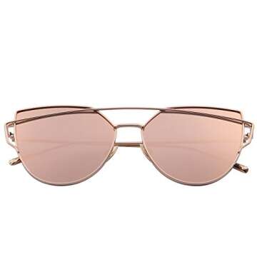 MERRY'S Fashion Women Cat Eye Sunglasses Coating Mirror Lens Sun glasses UV400 S7882