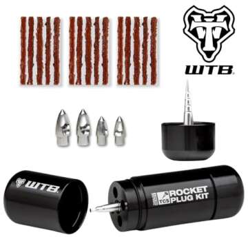 WTB Rocket Tire Plug Kit | Easy Repair for Mountain, Gravel, Road Tubeless Tires | Rocket Anchor Tip...