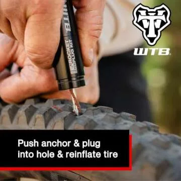 WTB Rocket Tire Plug Kit | Easy Repair for Mountain, Gravel, Road Tubeless Tires | Rocket Anchor Tips Keep Plug in Place for Durable Tubeless Repair | Reusable