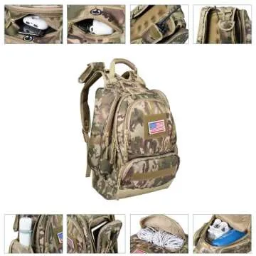 XWL SPORTS Camo Hiking Backpack 40L Tactical Military Backpack