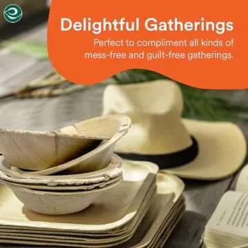 ECO SOUL Compostable Palm Leaf Bowls - Eco-Friendly and Sturdy Delights