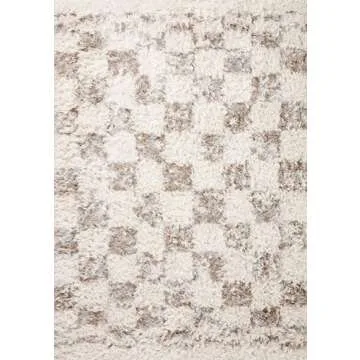 Loloi Angela Rose Amira Collection, Ivory & Pebble, 9'-2" x 12'-6" Area Rug – Extra Plush Moroccan Rugs for Living Room Bedroom Entryway & Hallway No Shed High Traffic Area Home Decor Rug