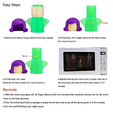 Angry Mama Steam Microwave Cleaner for Effortless Cleaning