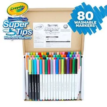 Crayola SuperTips Washable Markers 80ct for Kids