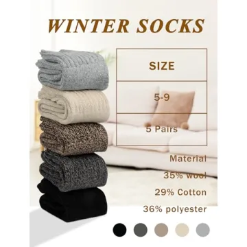 Senker Fashion Cozy Thick Wool Socks for Women