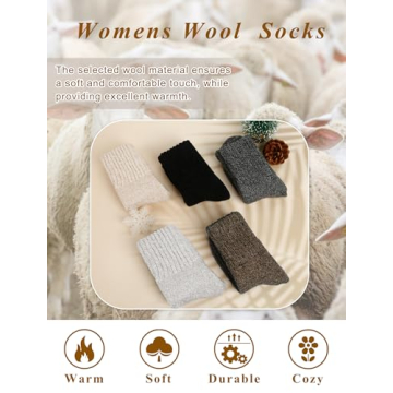Senker Fashion Cozy Thick Wool Socks for Women