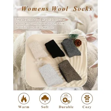Senker Fashion Cozy Thick Wool Socks for Women