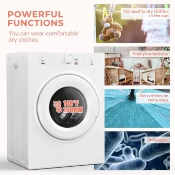 Euhomy 3.5 Cu. Ft. 1500W Tumble Dryer for Home