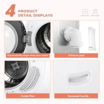 Euhomy 3.5 Cu. Ft. 1500W Tumble Dryer for Home