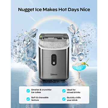Silonn Nugget Ice Maker - Quick and Portable Ice Solution
