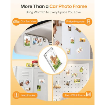 2Pcs Magnetic Car Photo Holder for Personal Moments