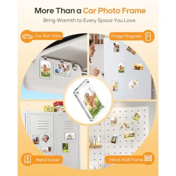 2Pcs Magnetic Car Photo Holder for Personal Moments