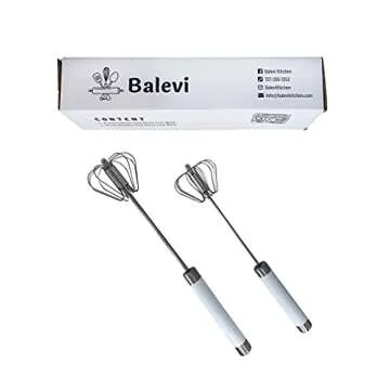 Balevi Stainless Steel Push Whisk for Easy Cooking Magic