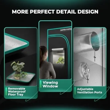 MARS HYDRO 4x2x6 Grow Tent for Hydroponics Indoor Plant Growing