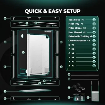 MARS HYDRO 4x2x6 Grow Tent for Hydroponics Indoor Plant Growing