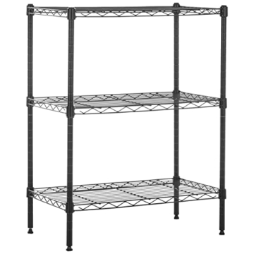 Amazon Basics 3-Shelf Adjustable Heavy Duty Steel Wire Rack Storage Shelving Organizer for Kitchen, ...