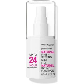 wet n wild Photo Focus Setting Mist, Up to 24HR Wear, Lightweight & Nourishing with Provitamin B5 & E, Suitable for All Skin Types, Cruelty-Free & Vegan- Matte Finish