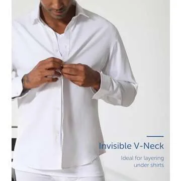 Comfneat Men's 6-Pack Undershirts 100% Cotton Comfy V-Neck T-Shirts (White 6-Pack, XXL)