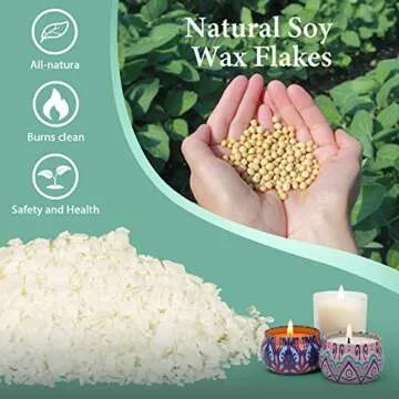 SAEUYVB Candle Making Kit,Candle Making Kit for Adults,Candle Making Kit with Hot Plate,Candle Making Supplies - DIY Starter Soy Candle Making Kit - Perfect as Home Decorations(6 lbs Soy Candle)