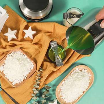 SAEUYVB Candle Making Kit,Candle Making Kit for Adults,Candle Making Kit with Hot Plate,Candle Making Supplies - DIY Starter Soy Candle Making Kit - Perfect as Home Decorations(6 lbs Soy Candle)