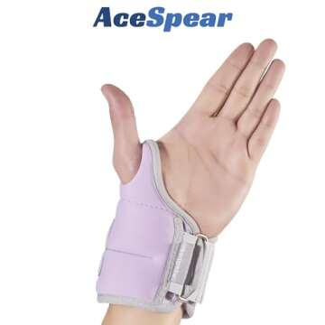 AceSpear Wrist Weights with Thumb Loops Lock, Set of 2, 2x1lb, 2x2lbs, 2x3lbs, Purple Weighted Gloves for Men Women Hand Weights for Running Walking (Purple, 2 lbs x 2)