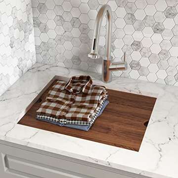 Ruvati 23" x 19" x 13" Deep Laundry Utility Sink, Workstation Laundry Sink- Undermount Laundry Utili...