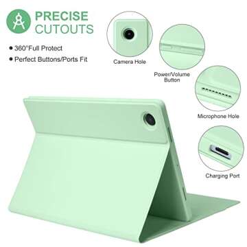 TaIYanG Keyboard Case for Samsung Galaxy Tab A8 10.5 Inch 2022, Slim Cover with Detachable Wireless Keyboard for Galaxy Tab A8 Model SM-X200/X205/X207