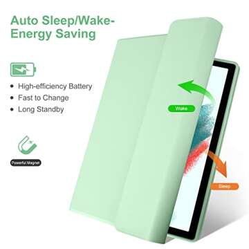 TaIYanG Keyboard Case for Samsung Galaxy Tab A8 10.5 Inch 2022, Slim Cover with Detachable Wireless Keyboard for Galaxy Tab A8 Model SM-X200/X205/X207