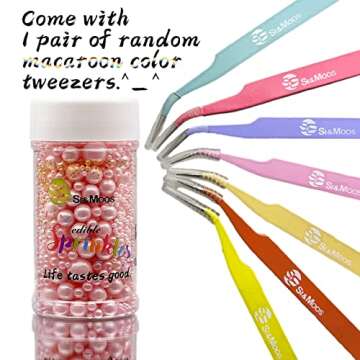 SE Si&Moos Pink Edible Pearls for Cake Decorations