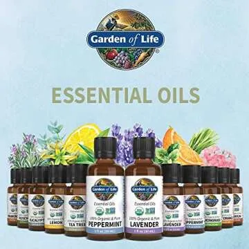 Garden of Life Essential Oil, Tea Tree 0.5 fl oz (15 mL), USDA Organic & Pure, Clean, Undiluted & Non-GMO - for Diffuser, Aromatherapy, Meditation - Cleansing, Refreshing, Purifying