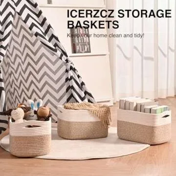 ICERZCZ Stylish Storage Baskets for Organized Living