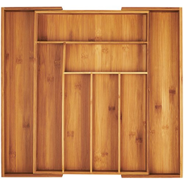 Expandable Bamboo Utensil Organizer for Efficient Storage