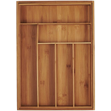 Expandable Bamboo Utensil Organizer for Efficient Storage