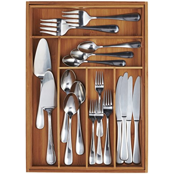 Expandable Bamboo Utensil Organizer for Efficient Storage