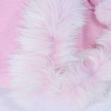 ZLYC Women Teen Classic Winter Warm Rabbit Fur Hands Wrist Fingerless Gloves Mittens (Pink)