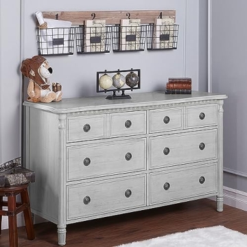 Evolur Julienne 6 Double Dresser in Antique Grey Mist