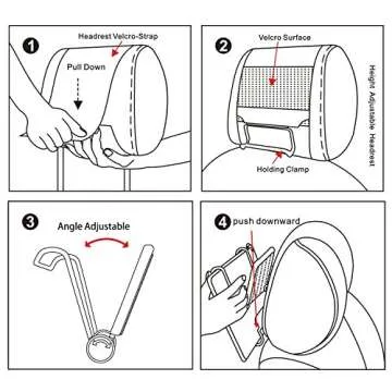 WANPOOL Car Headrest Holder Angle Adjustable Car Headrest Mount Holder for 7-10 Inch Fire Tablets