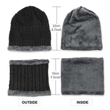 XYIYI Kids Winter Knit Hat and Scarf Set - Warm & Cozy