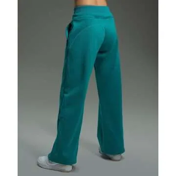 Kamo Fitness CozyTec Wide Leg Pants Woman with Pockets Loose Casual Lounge Sweatpants Women Travel Pant (Tropical Teal, M)