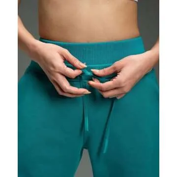 Kamo Fitness CozyTec Wide Leg Pants Woman with Pockets Loose Casual Lounge Sweatpants Women Travel Pant (Tropical Teal, M)