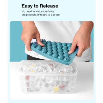 3 Pack Ice Cube Trays with Lid - BPA Free Ice Ball Maker