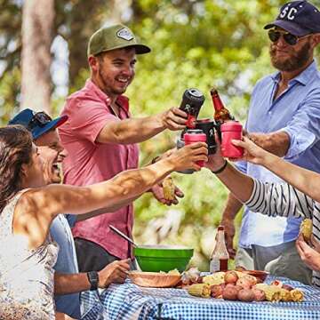 Hydro Flask Can Cooler Cup - Stainless Steel & Vacuum Insulated - Removable Rubber Boot - 12 oz, Olive