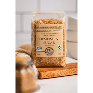 India Tree Demerara Cane Sugar 1.75 lb for Baking and Topping