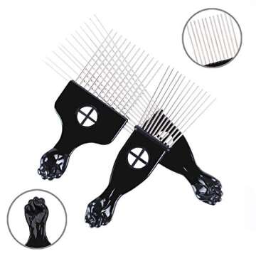 LEADUWAY Black Afro Combs for Easy Hair Styling