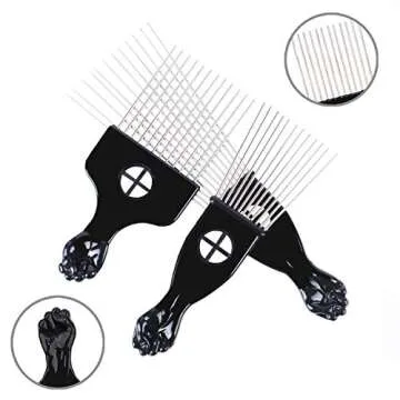 LEADUWAY Black Afro Combs for Easy Hair Styling